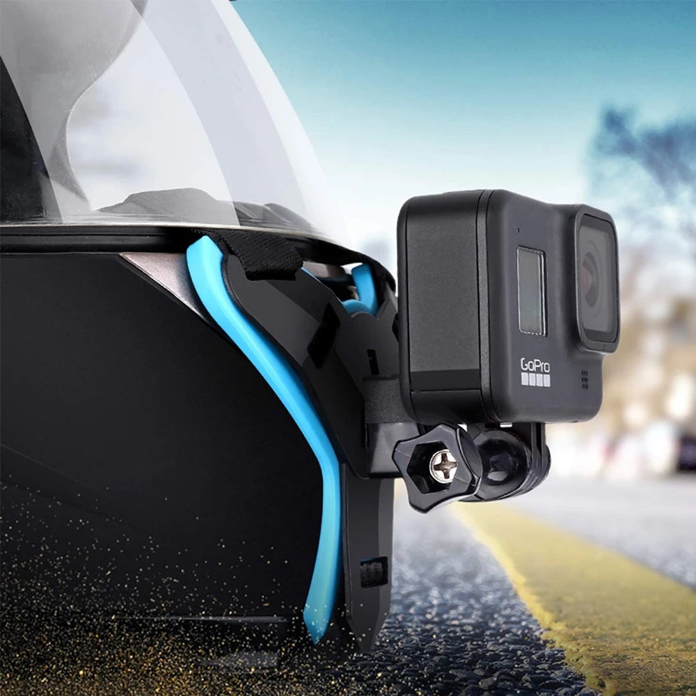 Helmet Strap Mount For Gopro Hero 11 10 9 8 7 6 5 4 3 Motorcycle Yi