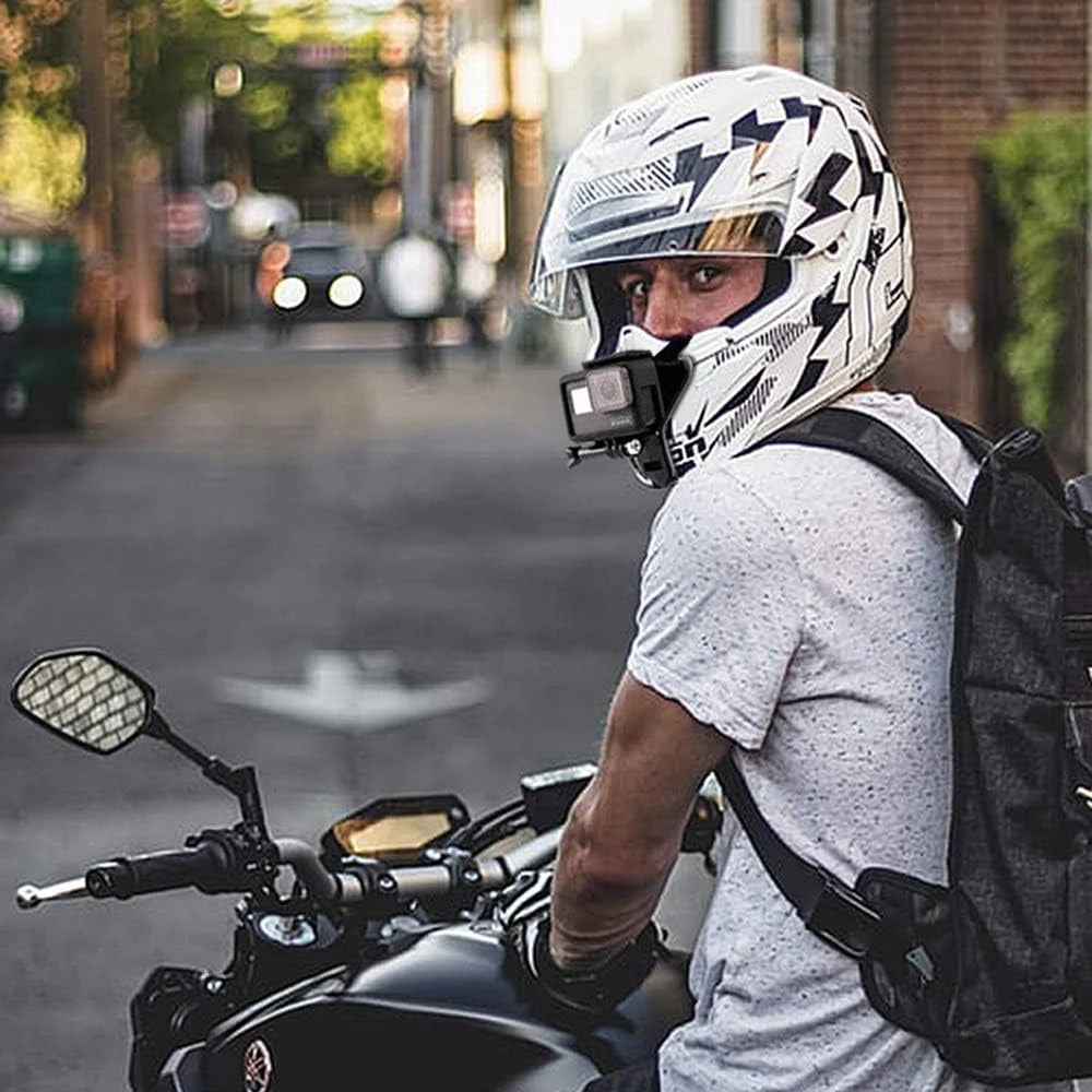 Motorcycle Helmet Strap Mount Phone Stand Holder For GoPro Hero 12 11