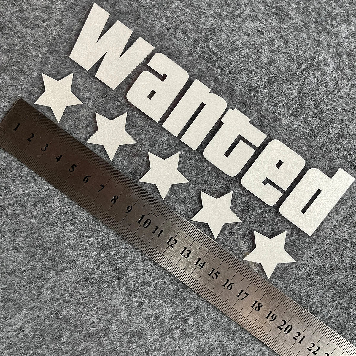 WANTED Motorcycle Sticker Vinyl Waterproof Decal Adaptable Motorcycle