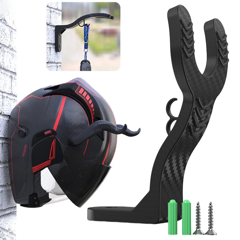 Kitchen Cabinet Shelf Wall Mount Hooks Motorcycle Helmet Hook Racks