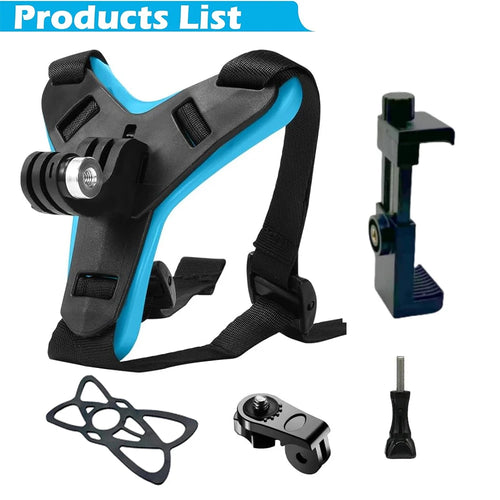 Motorcycle Helmet Strap Mount Phone Stand Holder For GoPro Hero 12 11