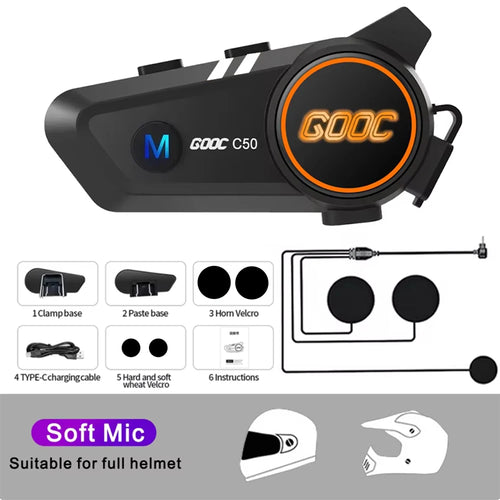 Bluetooth 5.3 Helmet Headset Wireless Hands-free Call Phone Kit