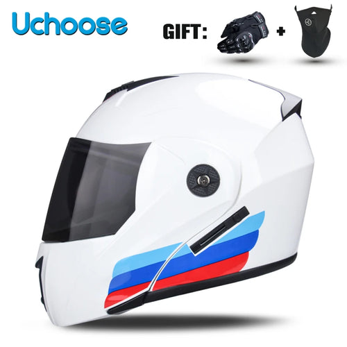 DOT Certification Uchoose Motorcycle Helmet Double Lens Cross Section