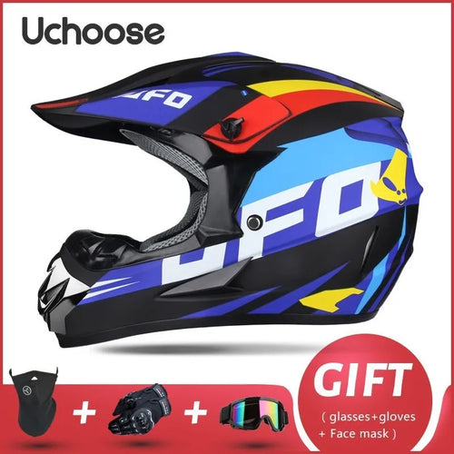 DOT Certified Full Face Motorcycle Helmet - Professional Off-Road Racing