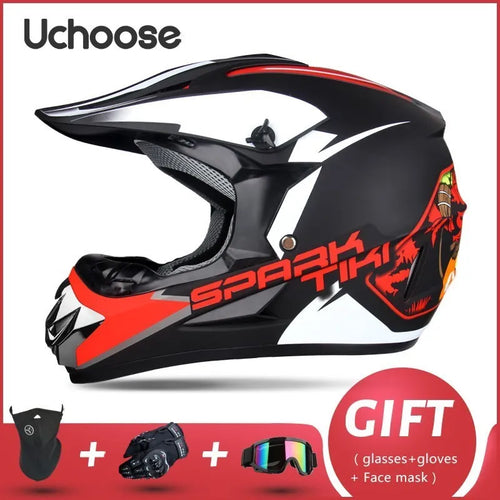 DOT Certified Full Face Motorcycle Helmet - Professional Off-Road Racing