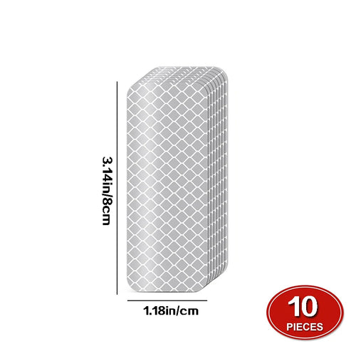10 Pack Reflective Safety Stickers - Motorcycle Visibility