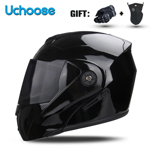 Double Lens DOT Certified Motorcycle Helmet - Protective Gear