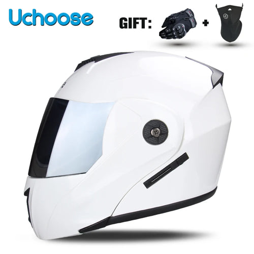 Double Lens DOT Certified Motorcycle Helmet - Protective Gear