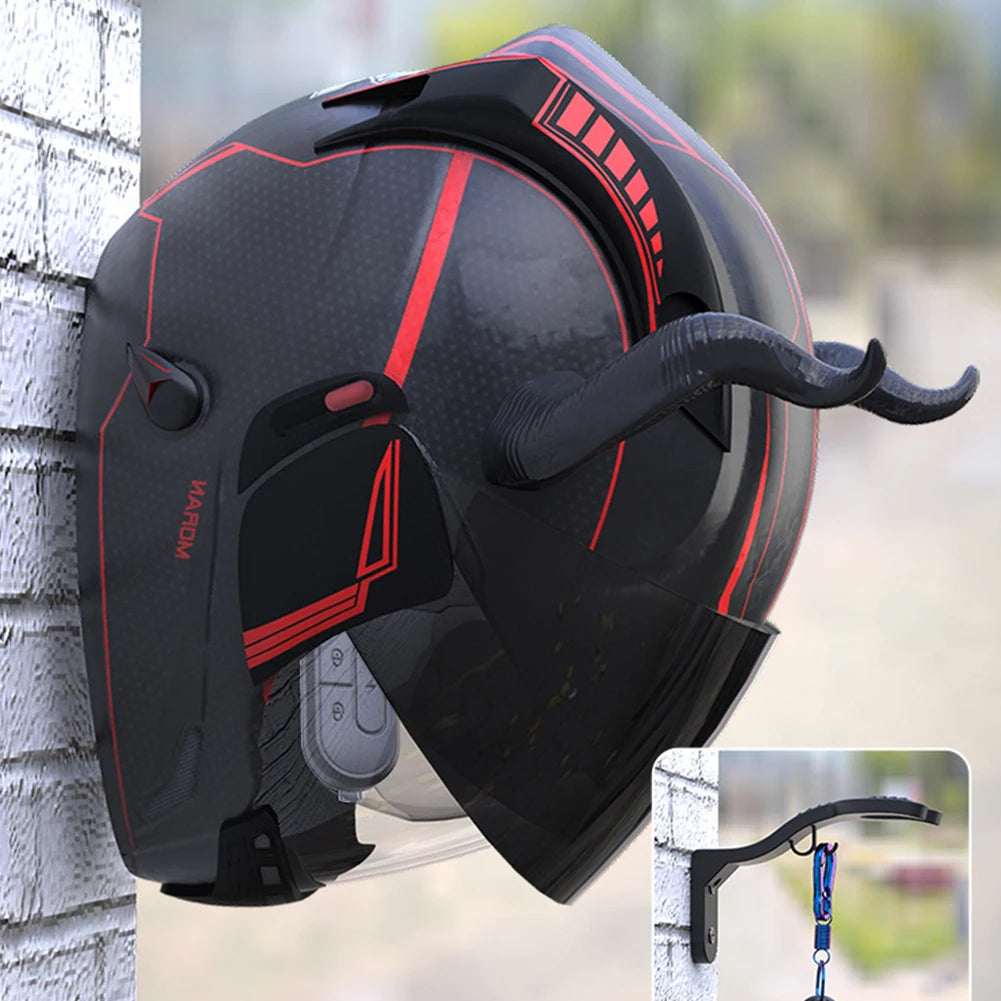 Kitchen Cabinet Shelf Wall Mount Hooks Motorcycle Helmet Hook Racks