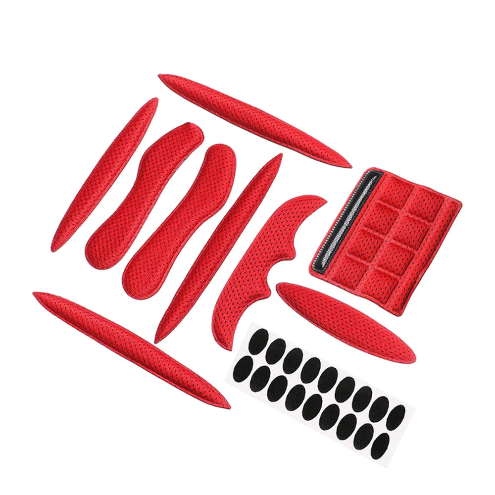 Red/Black 27pcs/set Helmet Padding Kits Sealed Sponge Replacement