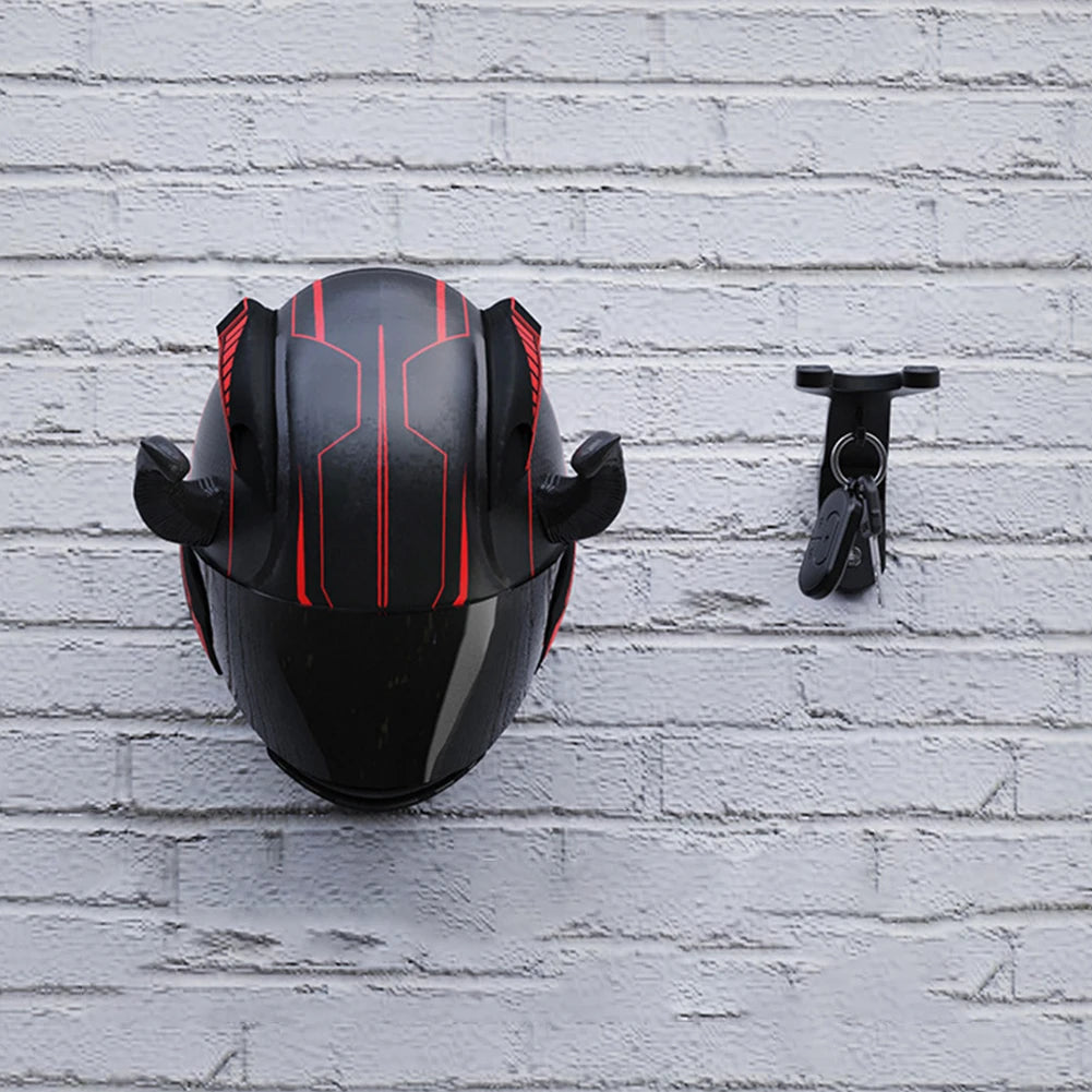 Kitchen Cabinet Shelf Wall Mount Hooks Motorcycle Helmet Hook Racks