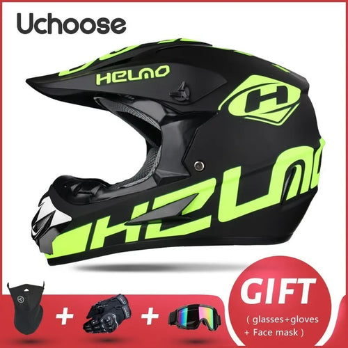 DOT Certified Full Face Motorcycle Helmet - Professional Off-Road Racing
