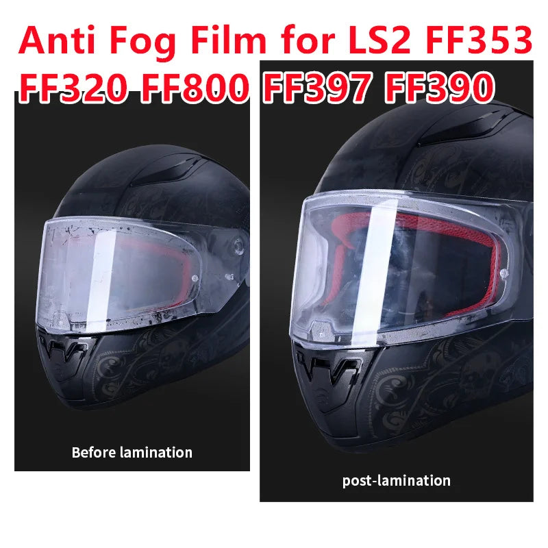 Motorcycle Helmet Visor Film Anti Fog for LS2 FF353 FF320 FF800 FF397
