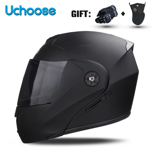 Double Lens DOT Certified Motorcycle Helmet - Protective Gear