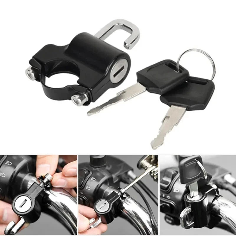 Motorcycles Helmet Lock Anti-theft Helmet Lock Handlebar Mount
