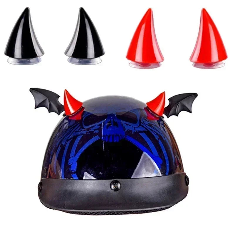 Motorcycle Helmet Devil Horn Silicone Suction Cup Helmet Decoration