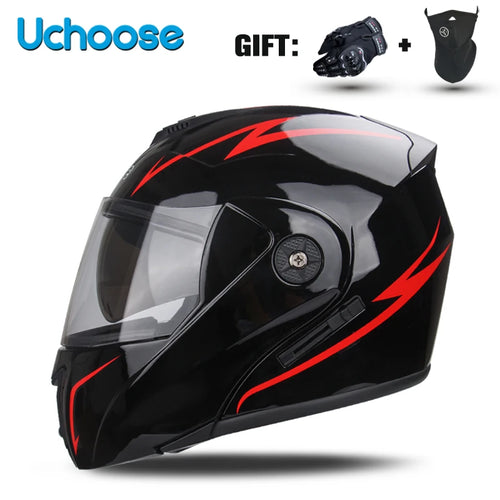 Double Lens DOT Certified Motorcycle Helmet - Protective Gear