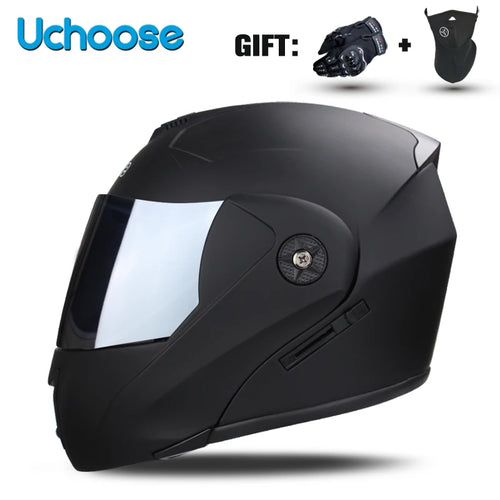 Double Lens DOT Certified Motorcycle Helmet - Protective Gear