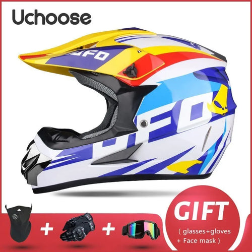 DOT Certified Full Face Motorcycle Helmet - Professional Off-Road Racing