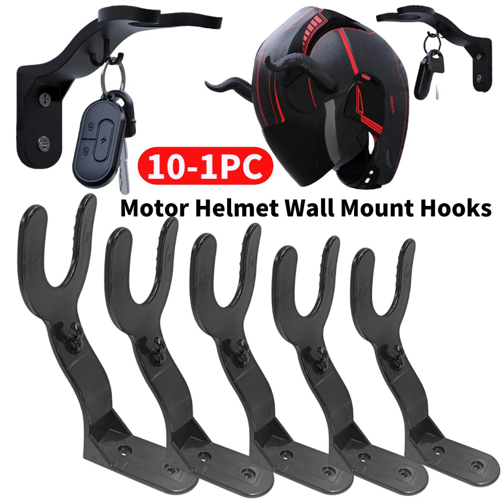 Kitchen Cabinet Shelf Wall Mount Hooks Motorcycle Helmet Hook Racks