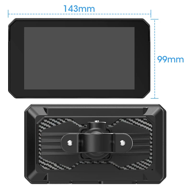 Jansite Dual Bluetooth Motorcycle Carplay Screen Navigation GPS
