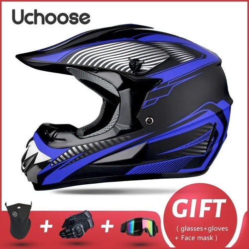 DOT Certified Full Face Motorcycle Helmet - Professional Off-Road Racing