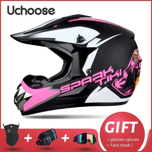 DOT Certified Full Face Motorcycle Helmet - Professional Off-Road Racing