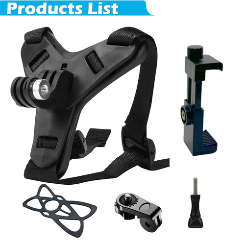 Motorcycle Helmet Strap Mount Phone Stand Holder For GoPro Hero 12 11