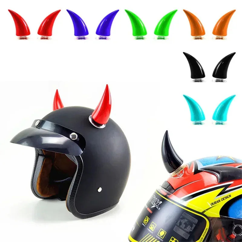 Motorcycle Helmet Devil Horn Silicone Suction Cup Helmet Decoration