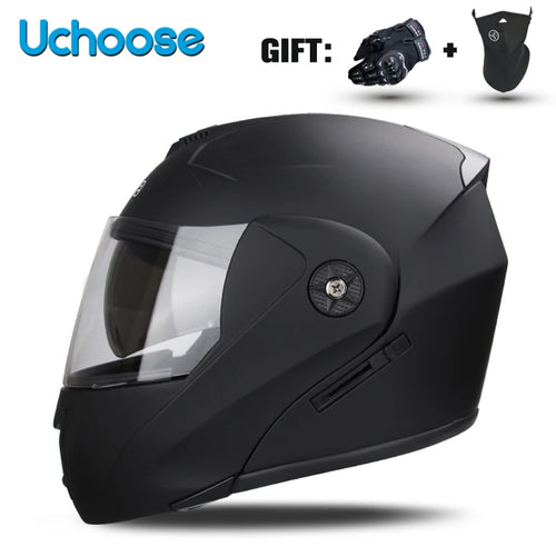 Double Lens DOT Certified Motorcycle Helmet - Protective Gear