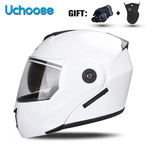 Double Lens DOT Certified Motorcycle Helmet - Protective Gear