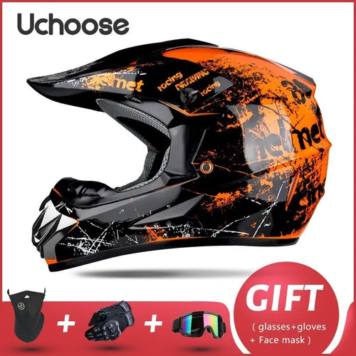 DOT Certified Full Face Motorcycle Helmet - Professional Off-Road Racing