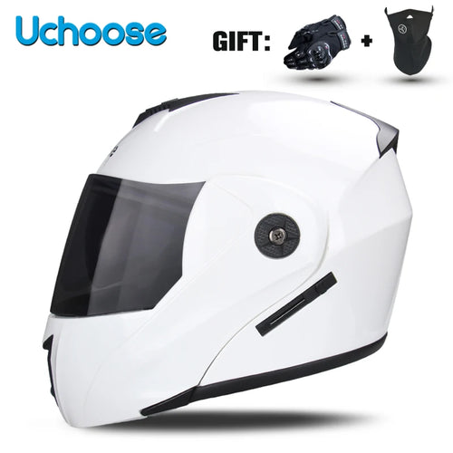 Double Lens DOT Certified Motorcycle Helmet - Protective Gear