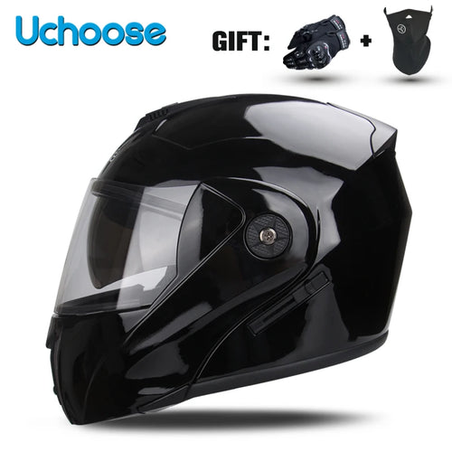 Double Lens DOT Certified Motorcycle Helmet - Protective Gear