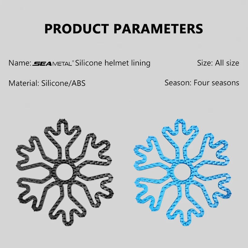 SEAMETAL Motorcycle Helmet Interior Pad Flexible Helmet Inner Silicone