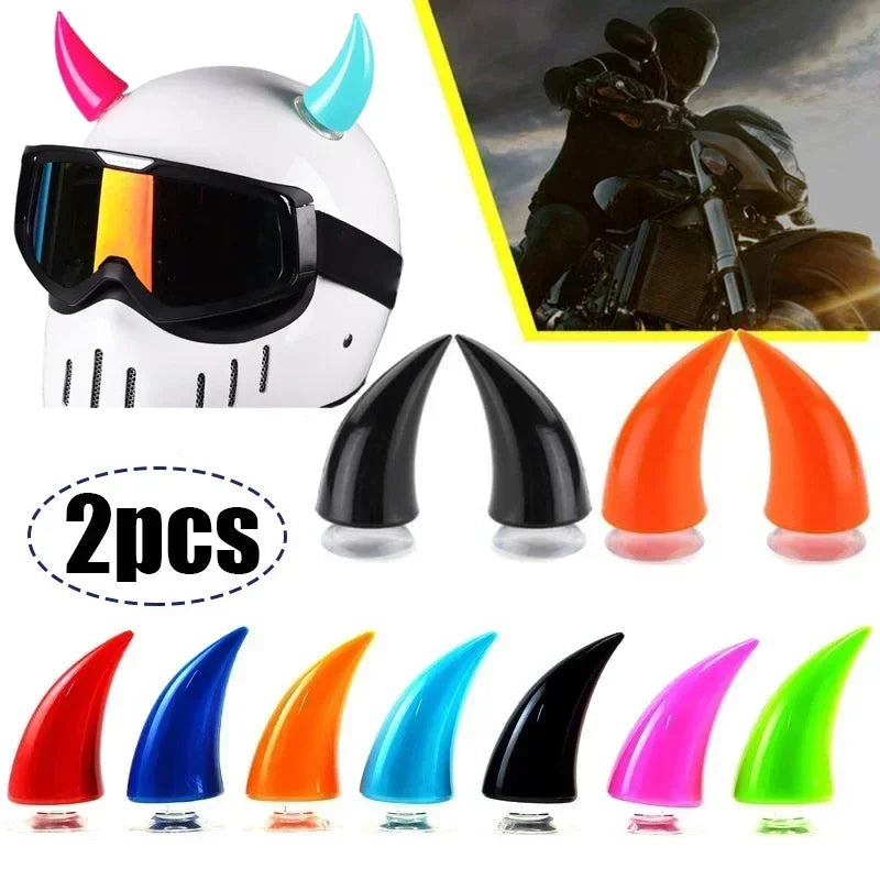 Motorcycle Helmet Devil Horn Silicone Suction Cup Helmet Decoration