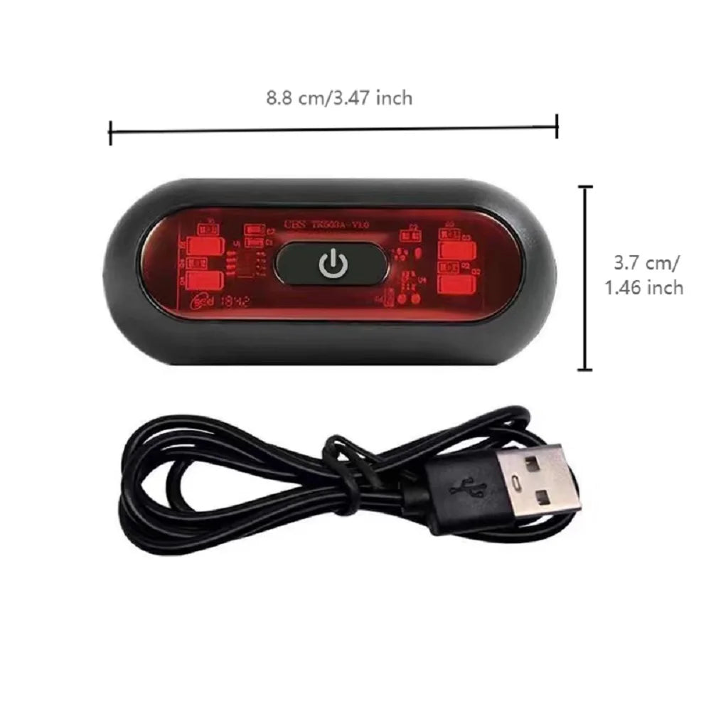 Rechargeable 4 Lamp Helmet Taillight Motorcycle Bicycle Helmet