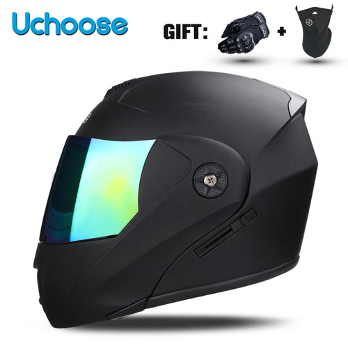 Double Lens DOT Certified Motorcycle Helmet - Protective Gear