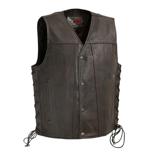High Roller - Men's Leather Motorcycle Vest