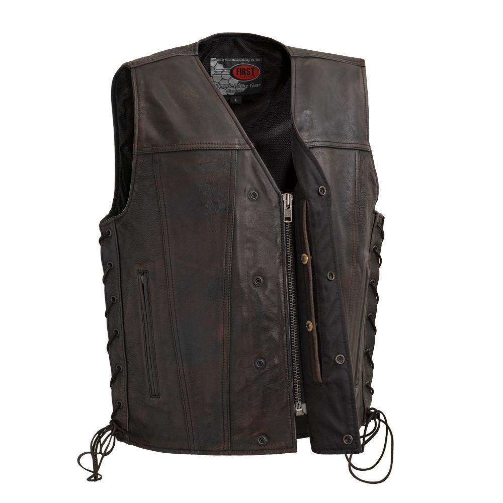 High Roller - Men's Leather Motorcycle Vest